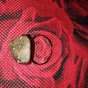 'You Rock' Stunning Sparkly Sandy Quartz Ring